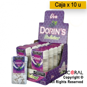 GOLO PASTILLAS CORAZONCITOS DORINS SIN AZUCAR UVA 10 CAJITAS X 17 GR C/U